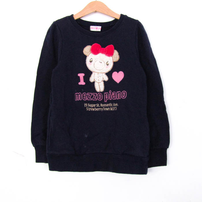 メゾピアノ スウェット トレーナー トップス アニマル柄 キッズ 女の子