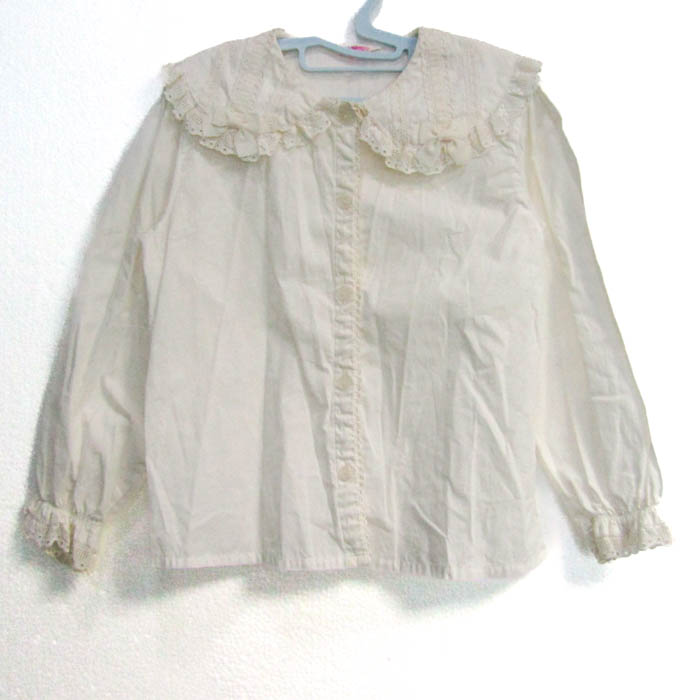 【新品タグ付き】シャーリーテンプル ブラウス 120サイズ 長袖 子供服 白 シャーリーテンプル ブラウス シャツ 長袖 コットン ブランド