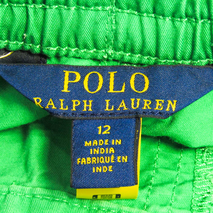 POLO SPORT グリーン ハーフパンツ KIDS】配色パイピングショートパンツ – POLO BCS