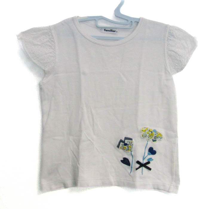 ファミリア Tシャツ 130 ファミリア familiar ハート刺繍 Tシャツ 130