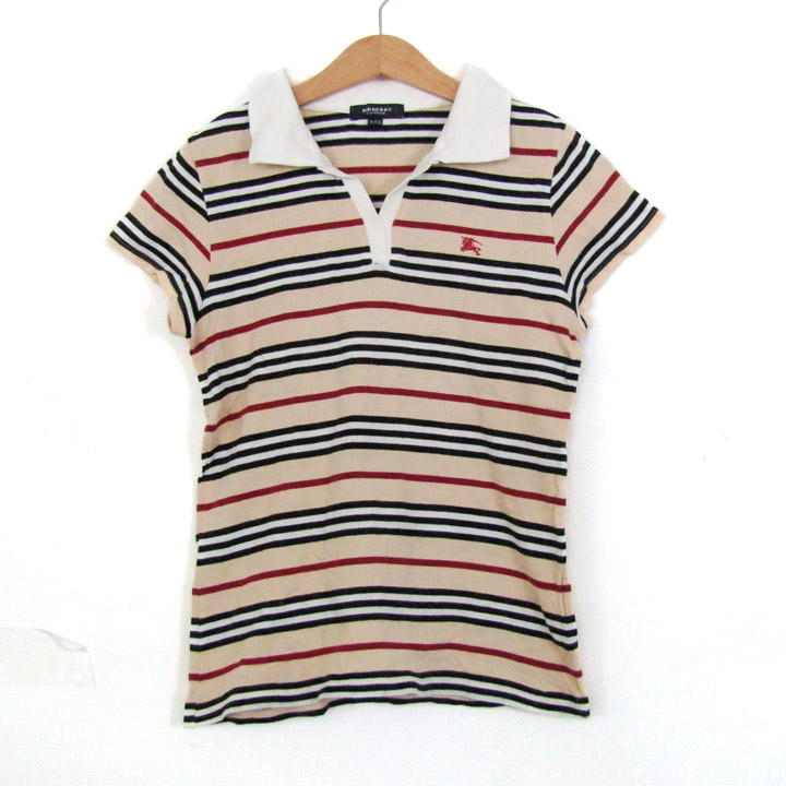 バーバリー burberry チェック柄 半袖 ブラウスベージュ 38