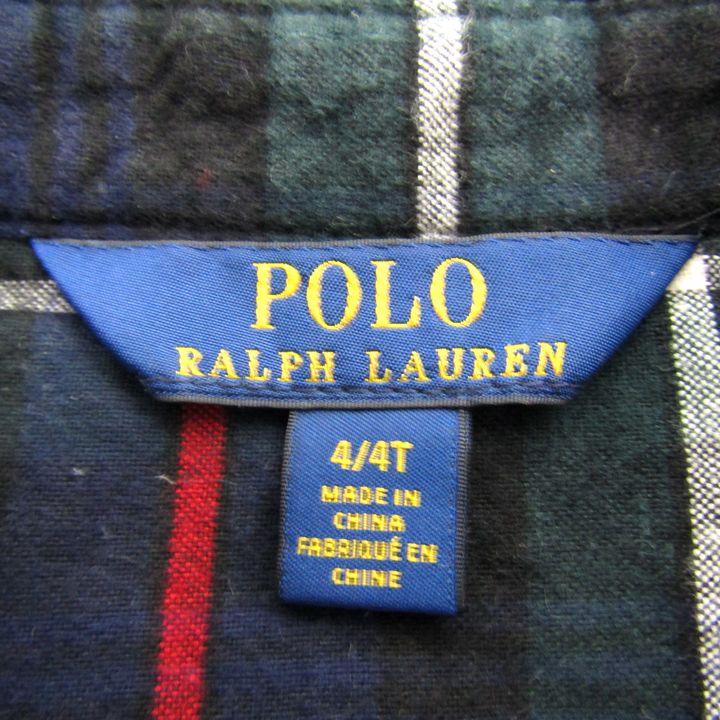 ポロラルフローレン シャツワンピース トップス 長袖 チェック柄