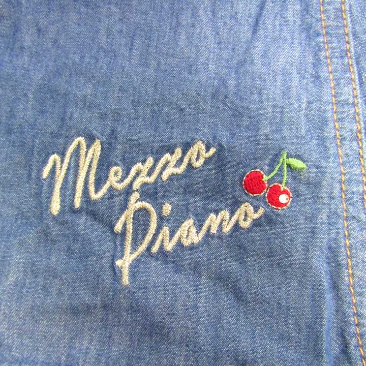 メゾピアノ ワンピース トップス 半袖 ギンガムチェック柄