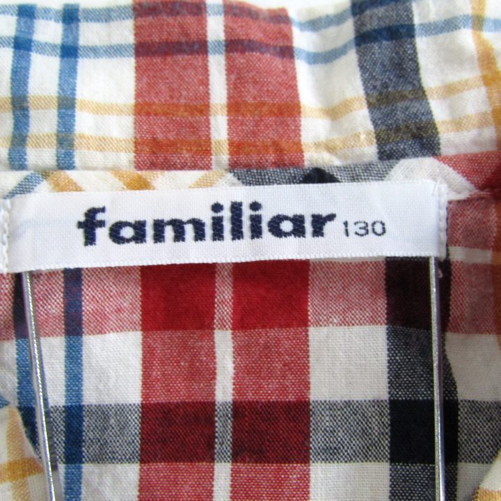 新品　ファミリアチェック　半袖シャツ　130 familiar - ファミリア 半袖シャツ トップス チェック柄