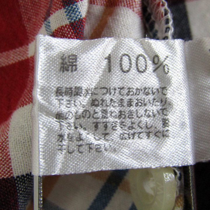 ファミリア 半袖シャツ トップス チェック柄 コットン キッズ 男の子用