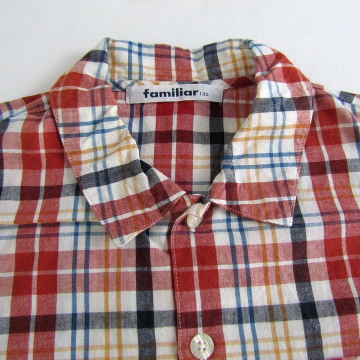 新品　ファミリアチェック　半袖シャツ　130 新品 ファミリアチェック 半袖シャツ 130 シャツ | ファミリア公式サイト