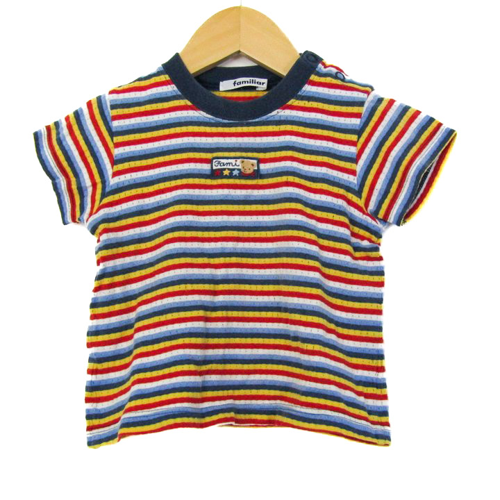 ファミリア　男の子　ファミちゃん　110 半袖　Tシャツ　チェック　バースデー ファミリア 男の子 ファミちゃん 110 半袖 Tシャツ チェック