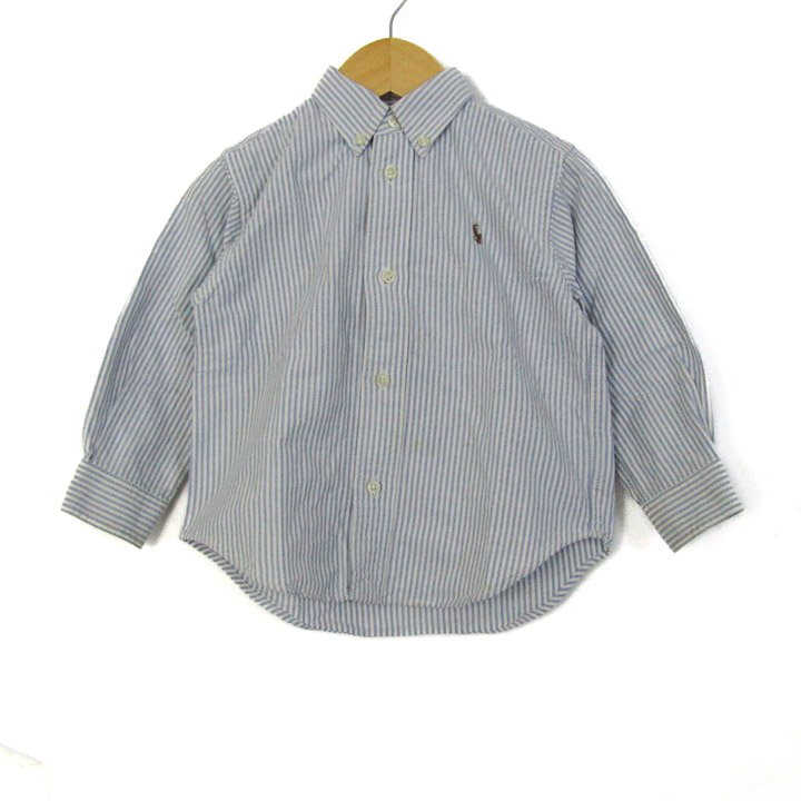 ラルフローレン　ストライプボタンダウン長袖シャツ　170㎝ 未使用品　ブルー 楽天市場】RALPH LAUREN ラルフローレン ボタンダウン 長袖