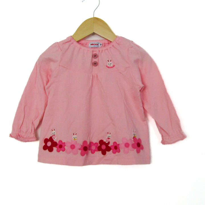 ミキハウス 長袖カットソー シャツ うさこ トップス ベビー 女の子用 