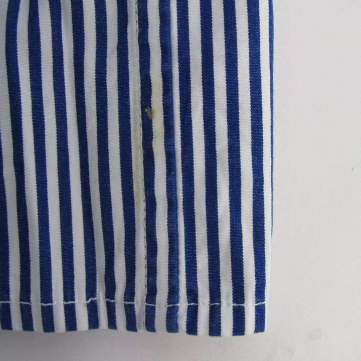 【ポロラルフローレン】シャツワンピース　刺繍　ストライプ　長袖　青　白　サイズ0 ポロラルフローレン】シャツワンピース 刺繍 ストライプ 長袖 青 白