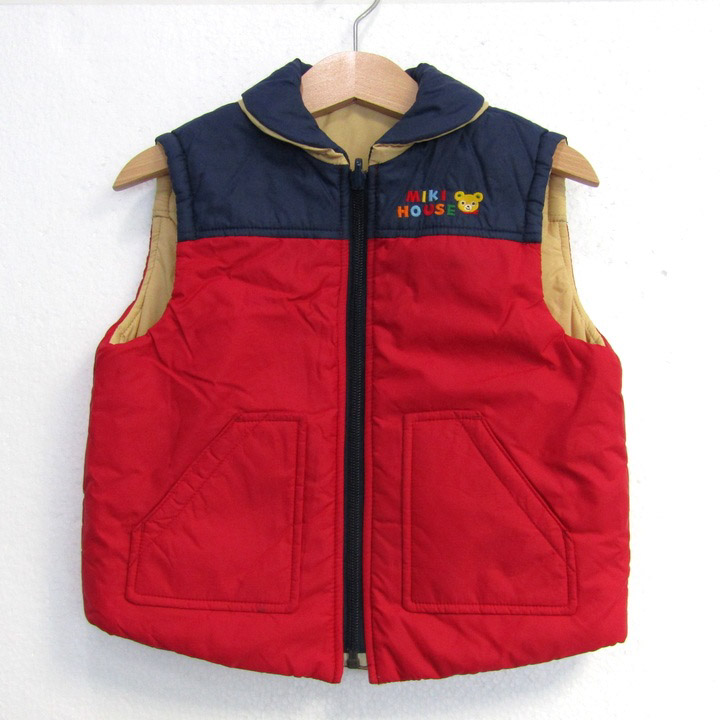 ミキハウス リバーシブル ベスト ミキハウス リバーシブルジャンパー