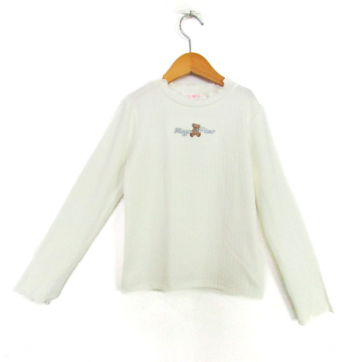 メゾピアノ新品タグ付きくま リボン長袖Tシャツ130 人気商品再入荷