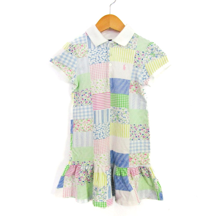 【新品・未使用】ポロ　ラルフローレン　ワンピース　140ｃｍ ラルフローレン 半袖ポロワンピース 140cm(M) キッズ 女児