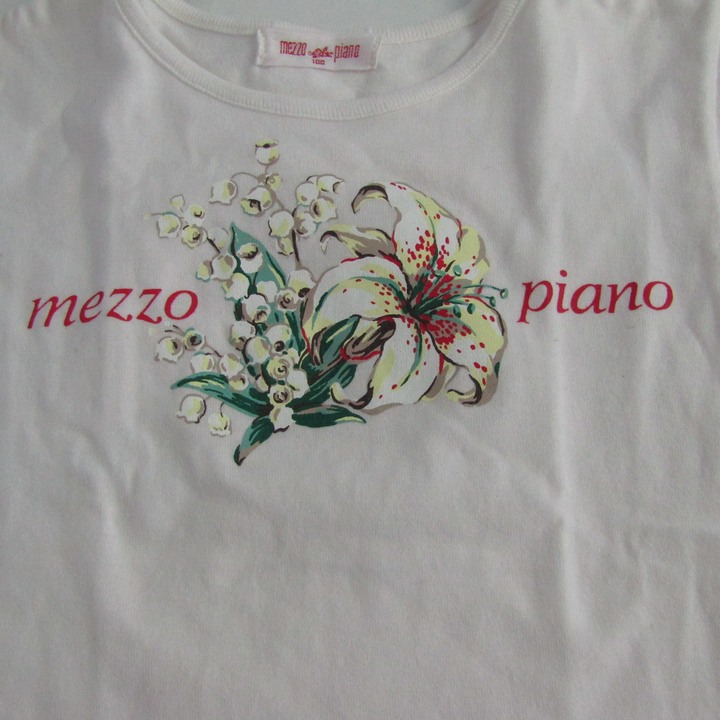 メゾピアノ 半袖Tシャツ 花柄 トップス キッズ 女の子用 110サイズ
