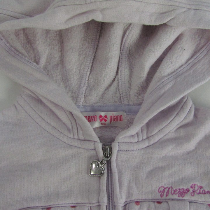 メゾピアノ フルジップパーカー 長袖 リボン トップス キッズ 女の子用