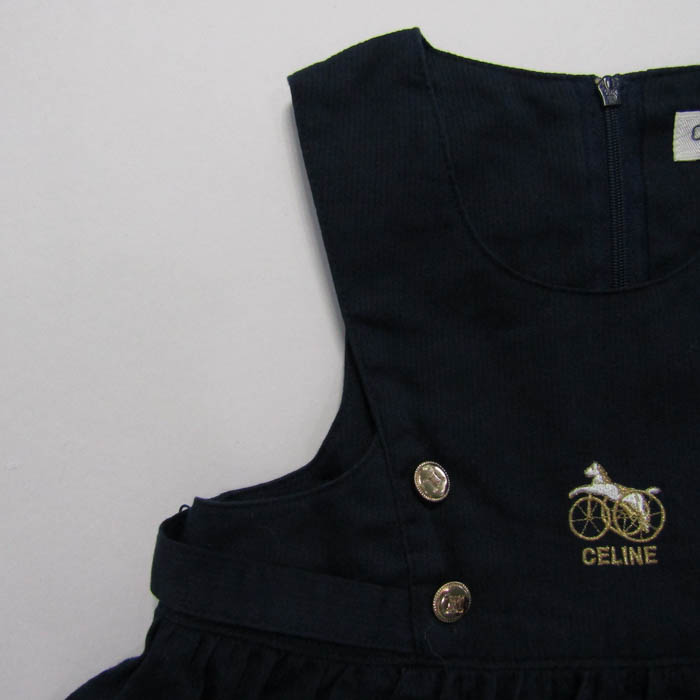 CELINE ネイビー ジャンパースカート