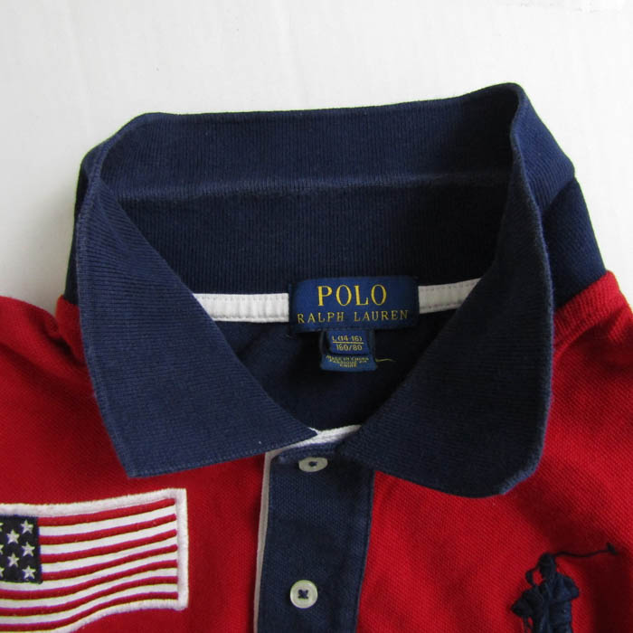 ☆未使用・タグ付☆ポロラルフローレン　半袖ポロシャツ　ビッグポニー　USA国旗 ポロ ラルフローレン POLO RALPH LAUREN ポロシャツ ビッグ
