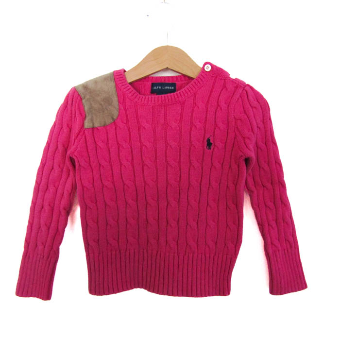 POLO RALPH LAUREN ウールカシミヤ ケーブルニット ピンク ポロ ラルフ ローレン POLO RALPH LAUREN ケーブル ウール