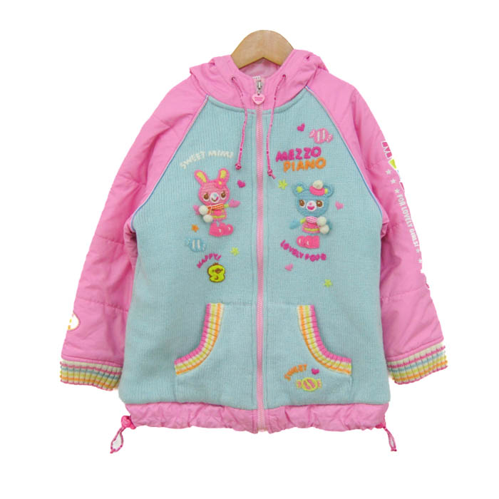 メゾピアノ 子供用コート 120 メゾピアノ フード付きダッフルコート