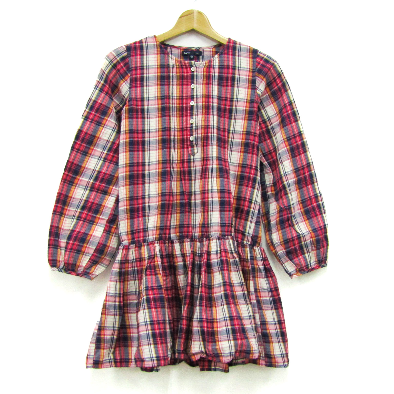 ギャップ ワンピース 長袖 ブランド トップス 赤 キッズ 女の子用 150 