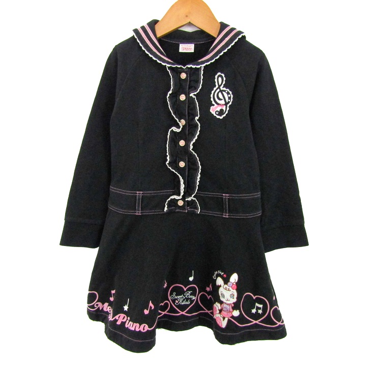 メゾピアノ ワンピース トップス 長袖 セーラーカラー キッズ 女の子用