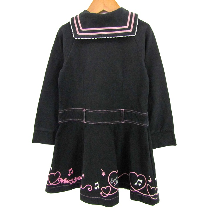 メゾピアノ長袖ワンピース 110 2枚　 保温レギンスチャコール1枚　週末セール メゾピアノ ワンピース トップス 長袖 セーラーカラー キッズ 女の子用