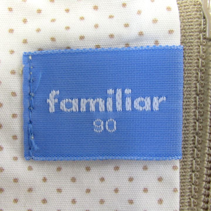 ファミリア ワンピース ベロア調 ワッペン トップス ベビー 女の子用
