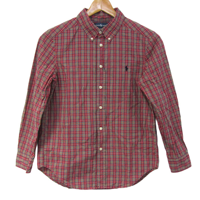 Ralph Lauren チェック柄長袖シャツ M (10-12)
