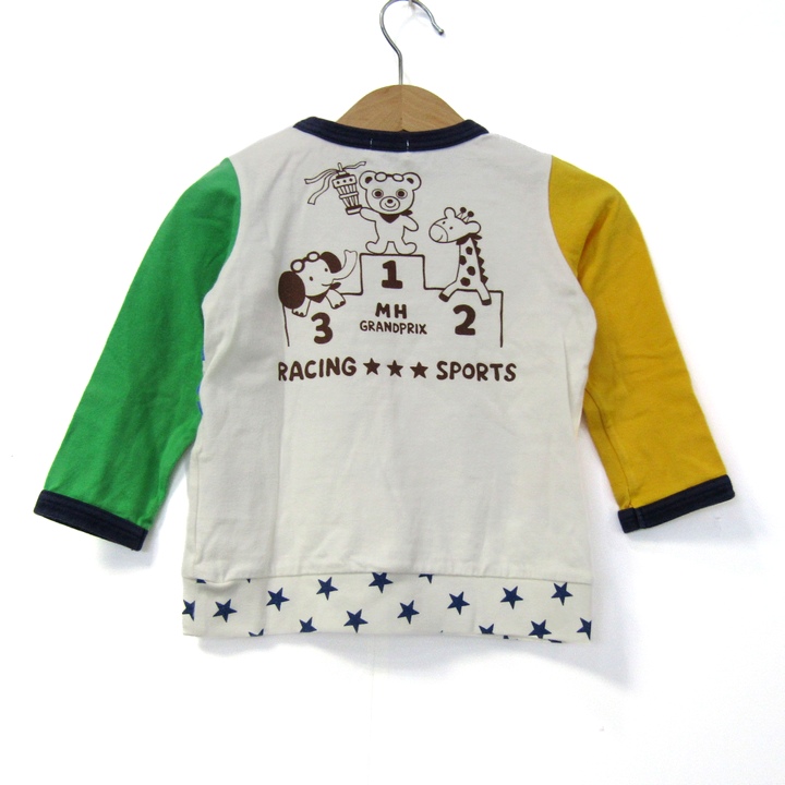 ミキハウス 長袖Tシャツ コットン100% ブランド トップス 日本製 