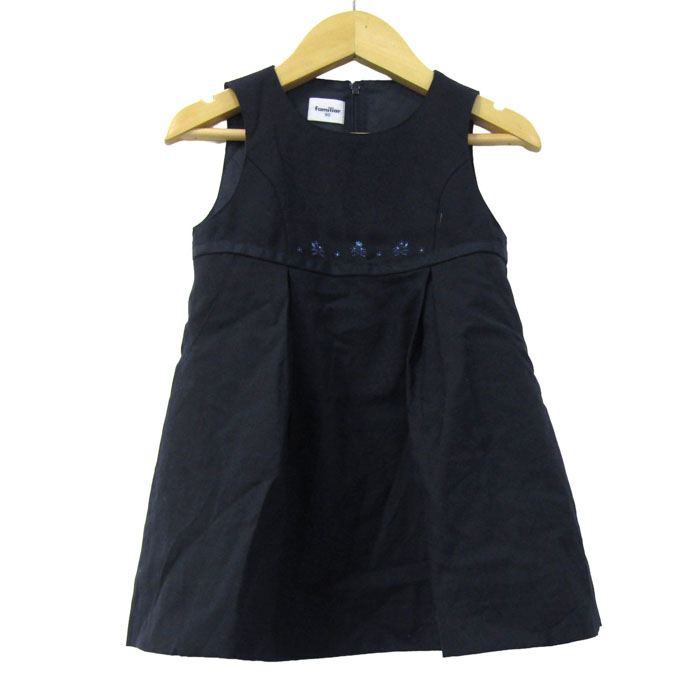 美品　familiar ワンピース　90 ファミリア ワンピース トップス ノースリーブ 日本製 ベビー 女の子用