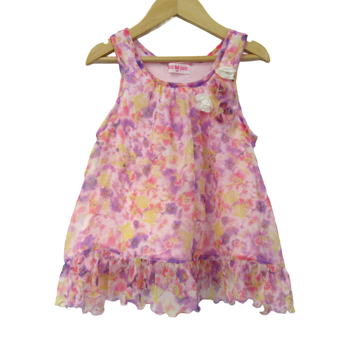 メゾピアノ ワンピース トップス ノースリーブ 花柄 キッズ 女の子用 