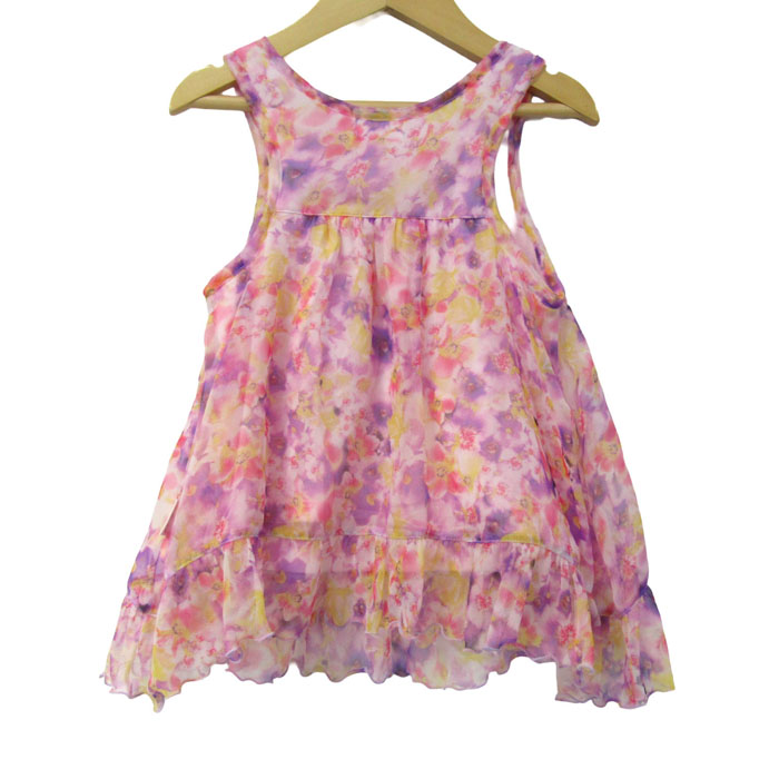 メゾピアノ ワンピース トップス ノースリーブ 花柄 キッズ 女の子用 