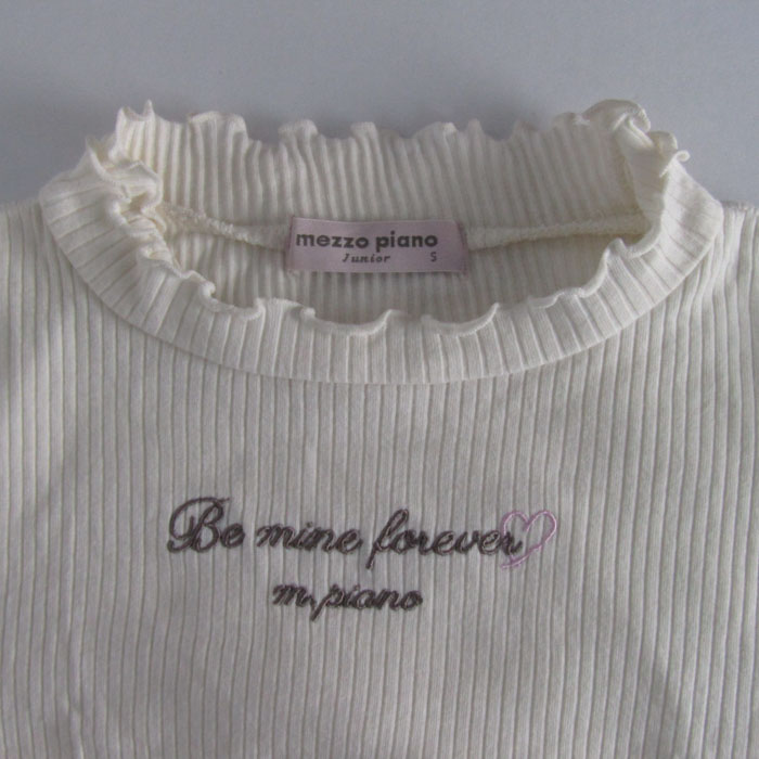 メゾピアノ 長袖Tシャツ トップス リブ メロウ キッズ 女の子用 S(140 