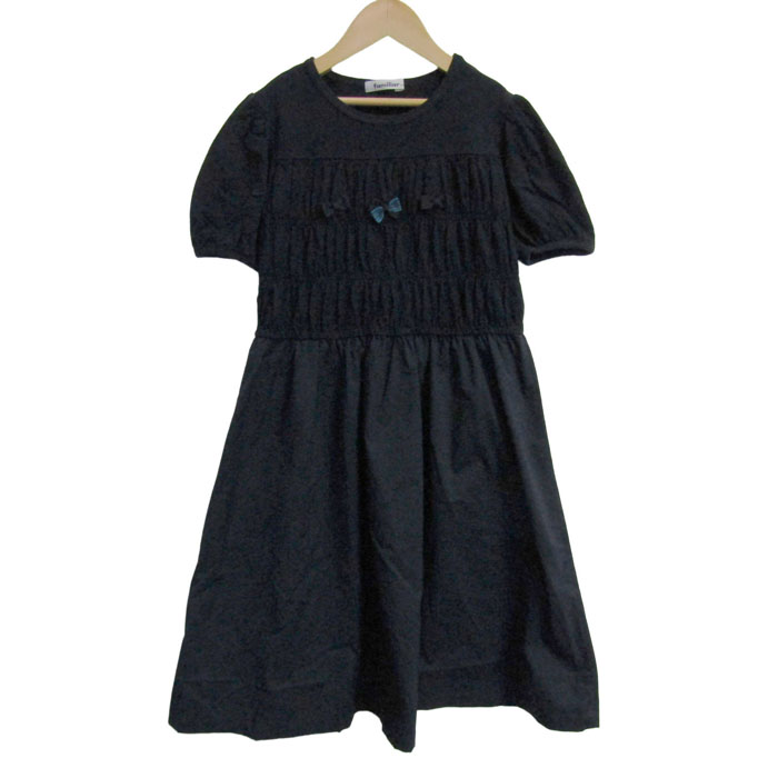 familiar ファミリア 半袖ワンピース 140 ネイビー 美品 familiar ネイビー 半袖ワンピース 140 ベビー・キッズ ワンピース