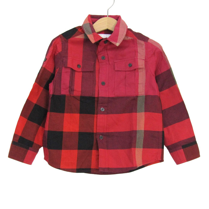 キッズ服(100cm~) BURBERRY キッズ チェック柄長袖シャツ