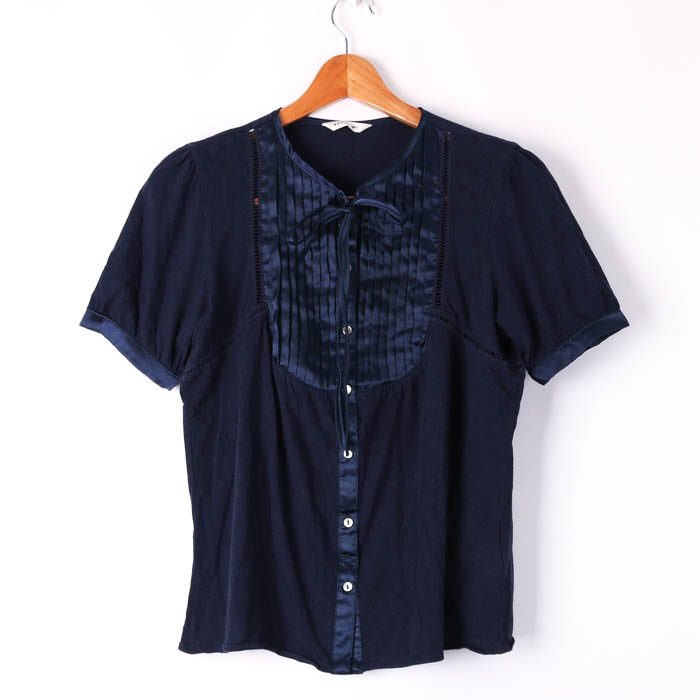 シャツ ブラウス Side lace skipper shirts サイドレーススキッパー