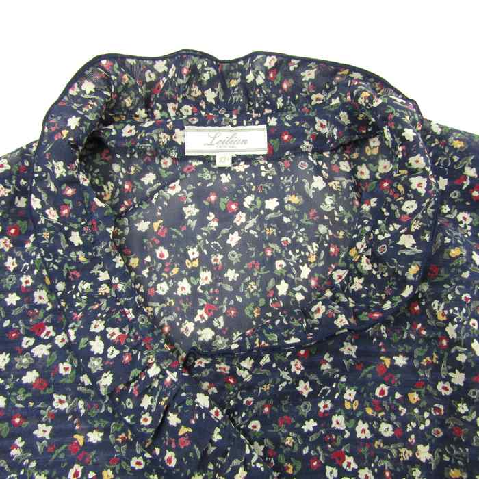 レリアン ブラウス 半袖 花柄 日本製 大きいサイズ シャツ カットソー ...