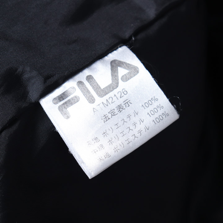 フィラ 中綿ジャケット キルティング ジップアップ ジャンパー アウター メンズ Mサイズ ブラック FILA 【中古】 FILA  USED/古着（その他アウター）｜FILAのUSED/古着通販サイト - SMASELL（スマセル）