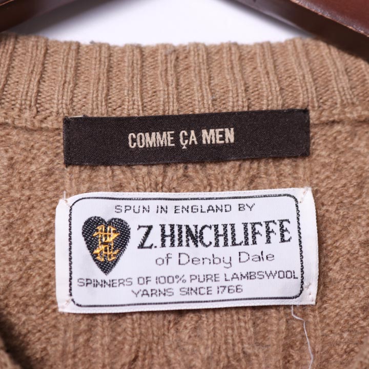 コムサメン 長袖セーター ケーブルニット ゼット・ヒンチリフ アンド サンズ トップス メンズ Mサイズ ベージュ COMME CA MEN コムサメン 長袖セーター ケーブルニット ゼット・ヒンチリフ