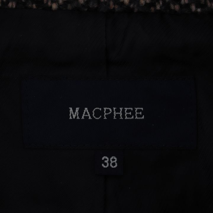トゥモローランド マカフィー ジャケットコート ヘリンボーン 日本製ウール トゥモローランド レディース 38サイズ ブラウン MACPHEE 【中古】