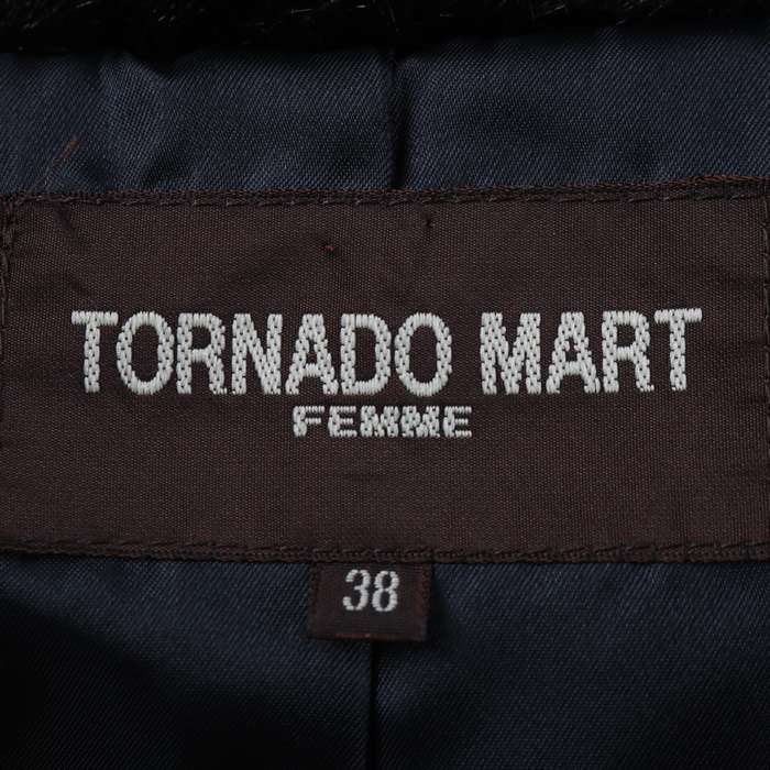トルネードマート ブルゾン ジャケット ジャンパー ファー 中綿 無地 アウター 日本製 レディース 38サイズ ブラウン TORNADO MART