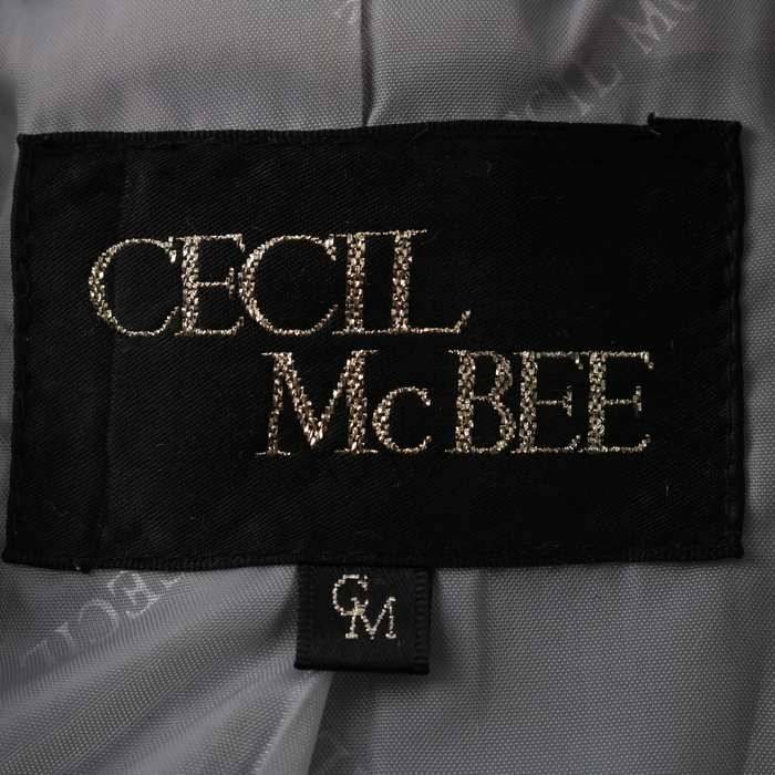 セシルマクビー ステンカラーコート ウール/アンゴラ混 ミドル丈 シンプル 無地 アウター レディース Mサイズ グレー CECIL McBEE