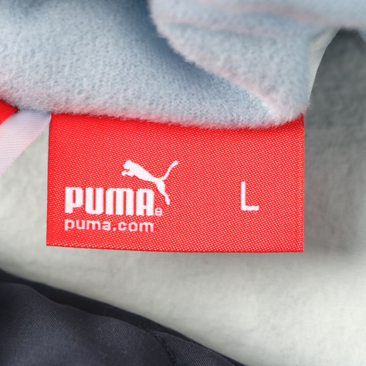 美品 PUMA ロゴパーカー ジャージ ハイネック ジップ 袖ライン ロゴ