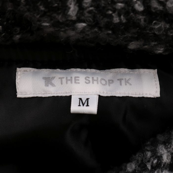 ザショップティーケー  中綿ブルゾン ジャケット アウター 白 黒 レディース Mサイズ ブラック THE SHOP TK