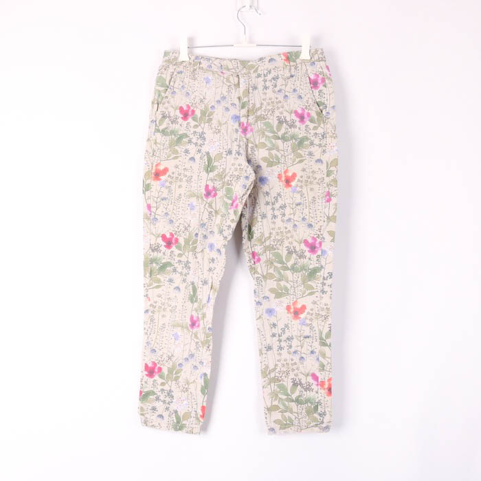 アーバンリサーチ クロップドパンツ 7分丈 ストレッチ 花柄