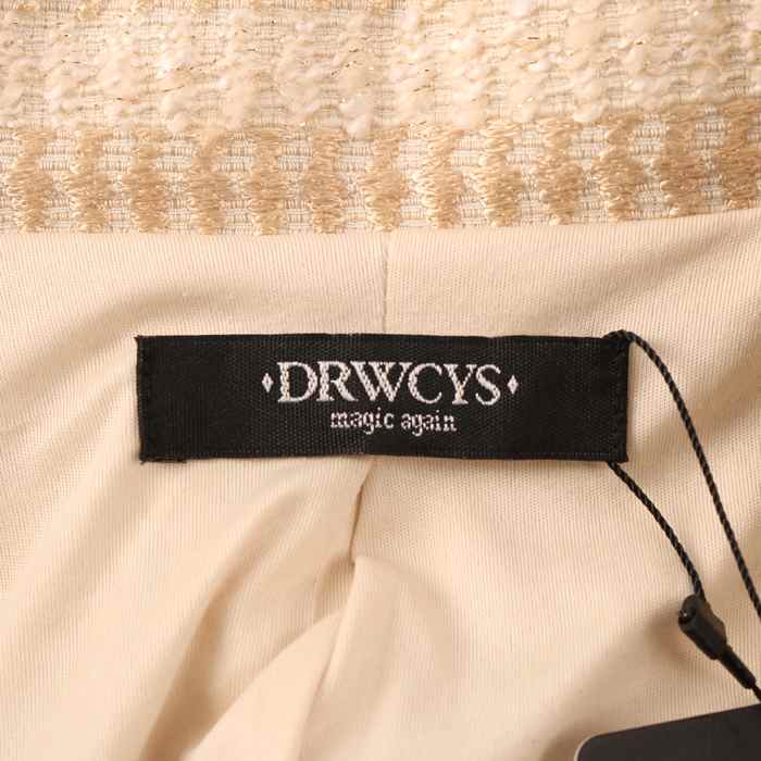 ドロシーズ ツイードジャケット 未使用 七分丈 ウール混 セレモニー フォーマル アウター レディース 1サイズ ベージュ DRWCYS