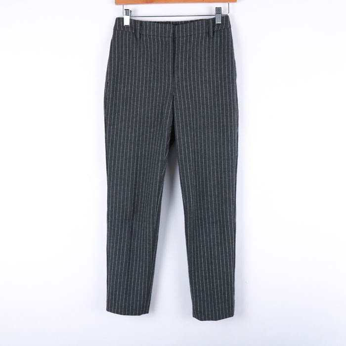 プラステ ロングパンツ テーパード ストレッチ ストライプ 無地  