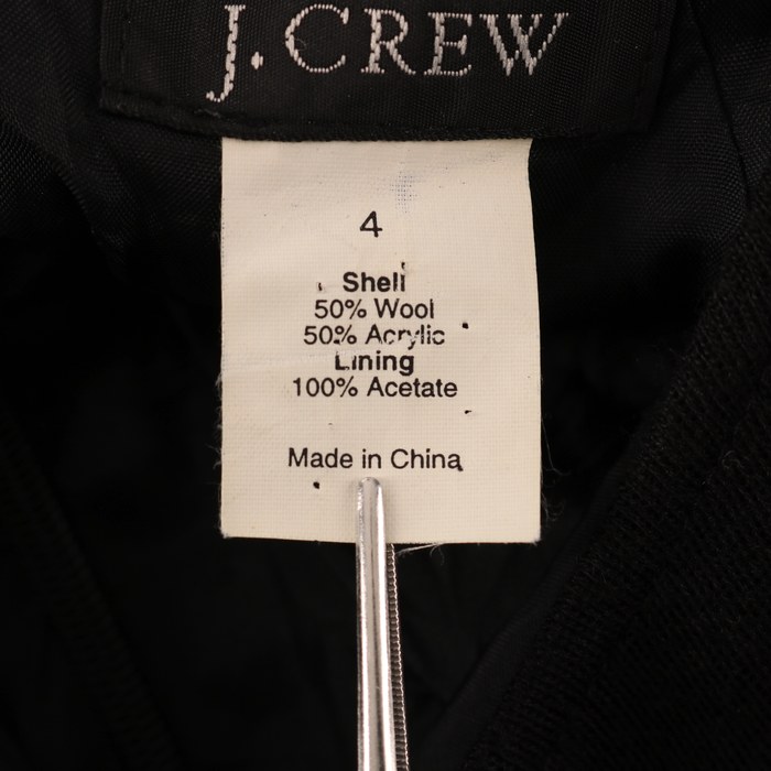 ジェイクルー ワンピース 長袖 膝丈 ウール混 シンプル 無地 黒 レディース 4サイズ ブラック J.CREW 【中古】｜J.CREW｜店舗買取｜ ワンピース/ドレス＞ワンピース｜USEDのアパレル通販サイト - SMASELL（スマセル）