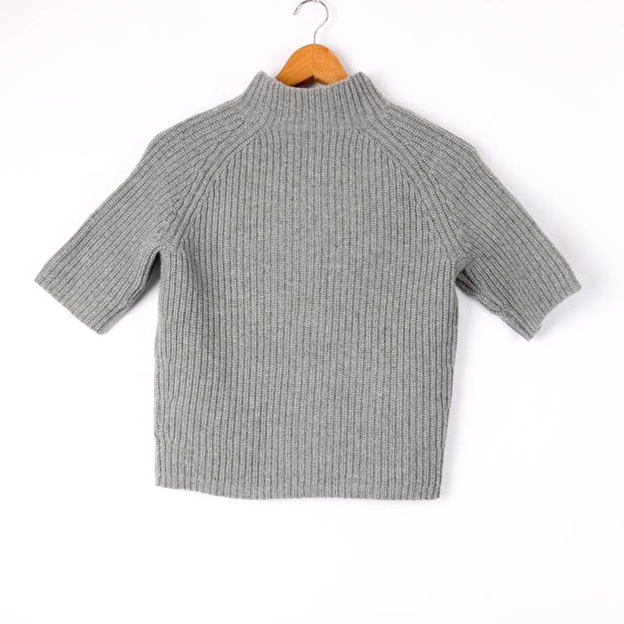 セオリー ニット セーター 半袖 ハイネック ウール/カシミア混 リブ