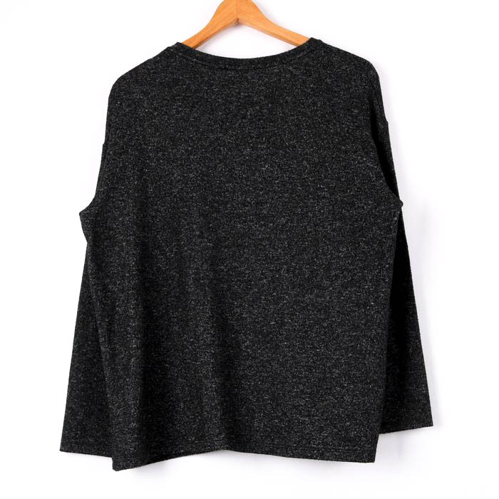 ザラ カットソー シャツ ニット 長袖 ストレッチ 無地 トップス レディース Lサイズ グレー ZARA ザラ カットソー シャツ ニット 長袖 ストレッチ 無地 トップス